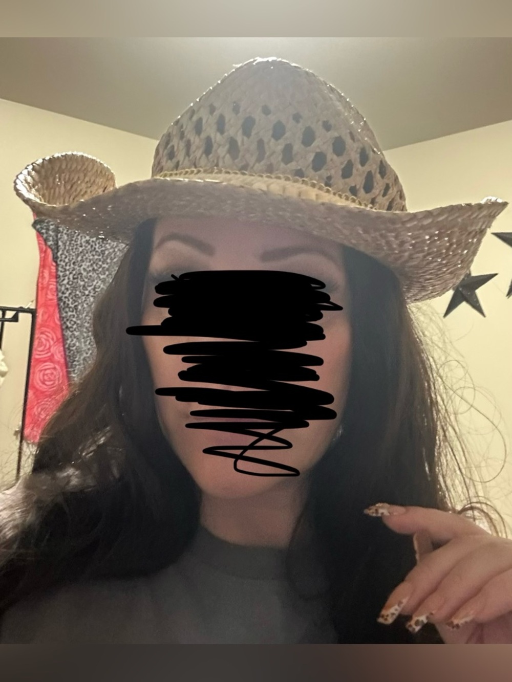 Woven Straw Fedora Hat with Bead & Chain Trim - Natural - Picture 6 of 7